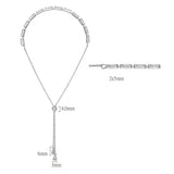 3W1652 - Rhodium Brass Bracelet with AAA Grade CZ in Clear - Alamode - Flyclothing LLC