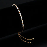 3W1654 - Rose Gold Brass Bracelet with AAA Grade CZ in Clear - Alamode - Flyclothing LLC