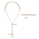 3W1654 - Rose Gold Brass Bracelet with AAA Grade CZ in Clear - Alamode - Flyclothing LLC