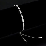 3W1655 - Rhodium Brass Bracelet with AAA Grade CZ in Clear - Alamode