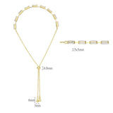 3W1656 - Gold Brass Bracelet with AAA Grade CZ in Clear - Alamode