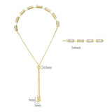 3W1659 - Gold Brass Bracelet with AAA Grade CZ in Clear - Alamode