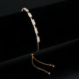 3W1660 - Rose Gold Brass Bracelet with AAA Grade CZ in Clear - Alamode - Flyclothing LLC