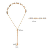 3W1660 - Rose Gold Brass Bracelet with AAA Grade CZ in Clear - Alamode - Flyclothing LLC