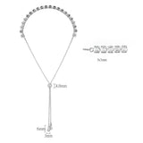 3W1667 - Rhodium Brass Bracelet with AAA Grade CZ in Clear - Alamode