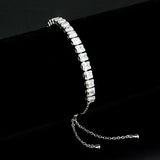3W1670 - Rhodium Brass Bracelet with AAA Grade CZ in Clear - Alamode - Flyclothing LLC