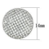 3W388 - Rhodium Brass Earrings with AAA Grade CZ in Clear - Alamode - Flyclothing LLC