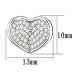 3W389 - Rhodium Brass Earrings with AAA Grade CZ in Clear - Alamode - Flyclothing LLC