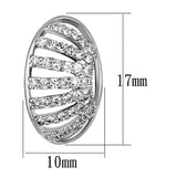 3W393 - Rhodium Brass Earrings with AAA Grade CZ in Clear - Alamode - Flyclothing LLC