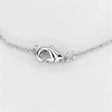 3W437 - Rhodium Brass Necklace with AAA Grade CZ in Clear - Alamode - Flyclothing LLC
