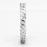 3W489 - Rhodium Brass Ring with AAA Grade CZ in Clear - Alamode - Flyclothing LLC