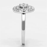 3W493 - Rhodium Brass Ring with AAA Grade CZ in Clear - Alamode - Flyclothing LLC