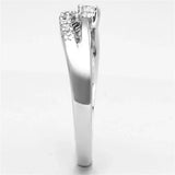 3W505 - Rhodium Brass Ring with AAA Grade CZ in Clear - Alamode - Flyclothing LLC
