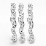 3W508 - Rhodium Brass Ring with AAA Grade CZ in Clear - Alamode - Flyclothing LLC