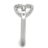 3W573 - Rhodium Brass Ring with AAA Grade CZ in Clear - Alamode - Flyclothing LLC