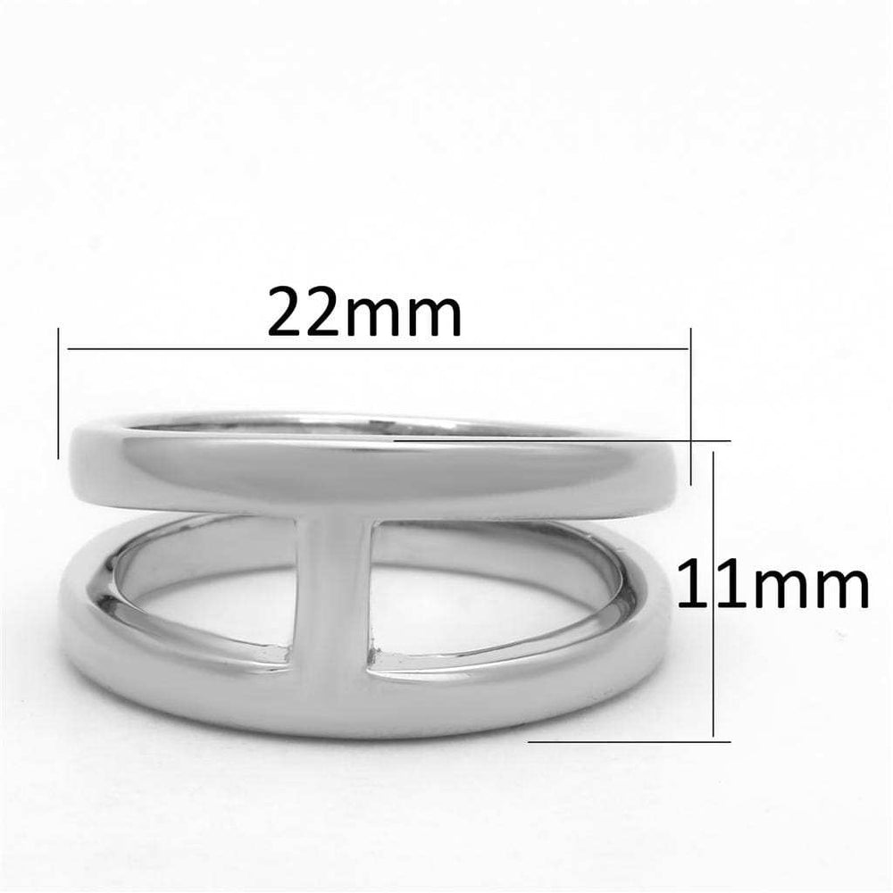 3W603 - Rhodium Brass Ring with No Stone - Alamode - Flyclothing LLC