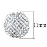 3W666 - Rhodium Brass Earrings with AAA Grade CZ  in Clear