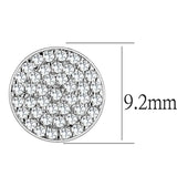 3W693 - Rhodium Brass Earrings with AAA Grade CZ in Clear - Alamode - Flyclothing LLC