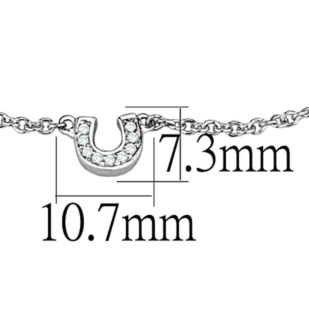 3W710 - Rhodium Brass Bracelet with AAA Grade CZ in Clear - Alamode - Flyclothing LLC