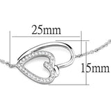 3W715 - Rhodium Brass Bracelet with AAA Grade CZ in Clear - Alamode - Flyclothing LLC