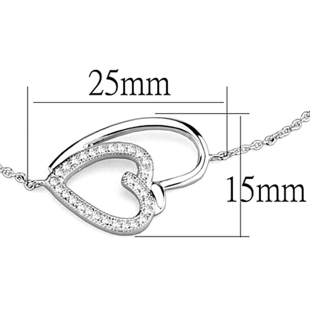 3W715 - Rhodium Brass Bracelet with AAA Grade CZ in Clear - Alamode - Flyclothing LLC