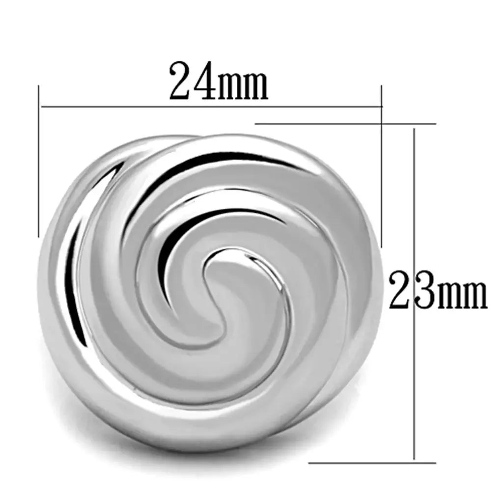 3W723 - Rhodium Brass Ring with No Stone - Alamode - Flyclothing LLC