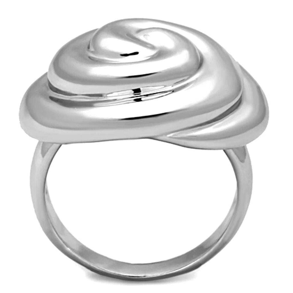3W723 - Rhodium Brass Ring with No Stone - Alamode - Flyclothing LLC