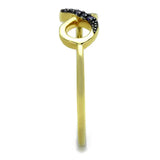 3W727 - Gold+Ruthenium Brass Ring with AAA Grade CZ in Tanzanite - Alamode - Flyclothing LLC