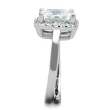 3W729 - Rhodium Brass Ring with AAA Grade CZ in Clear - Alamode - Flyclothing LLC