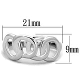 3W783 - Rhodium Brass Ring with No Stone - Alamode - Flyclothing LLC