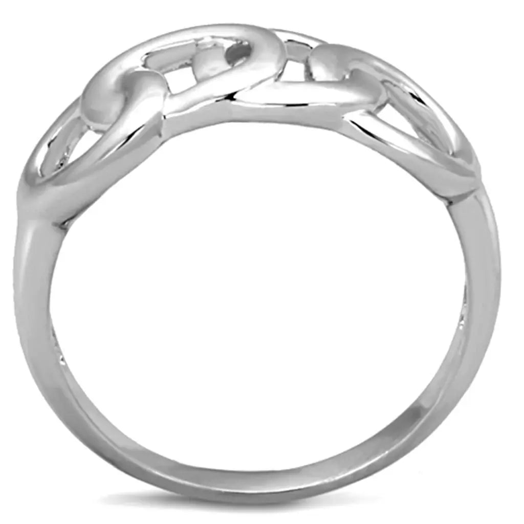3W783 - Rhodium Brass Ring with No Stone - Alamode - Flyclothing LLC