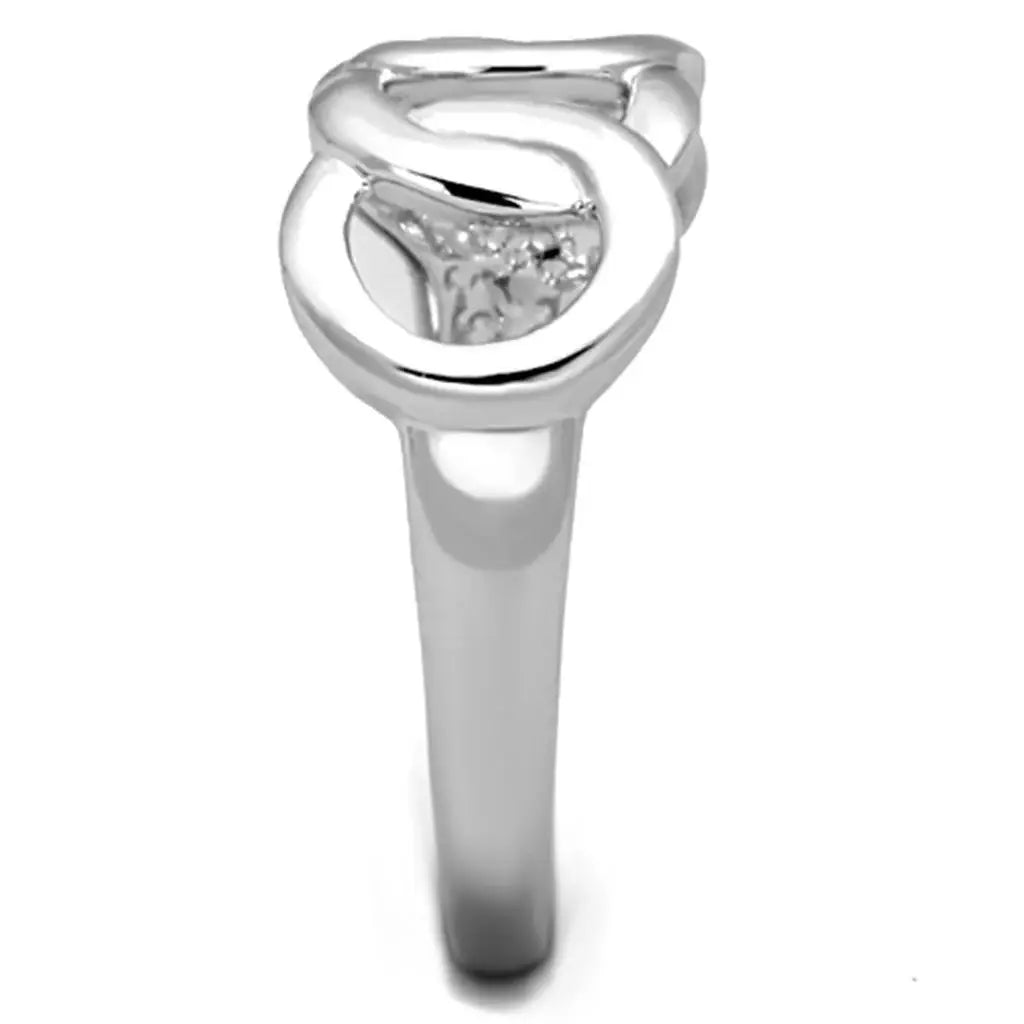 3W783 - Rhodium Brass Ring with No Stone - Alamode - Flyclothing LLC