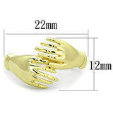 3W834 - Gold Brass Ring with No Stone - Alamode - Flyclothing LLC