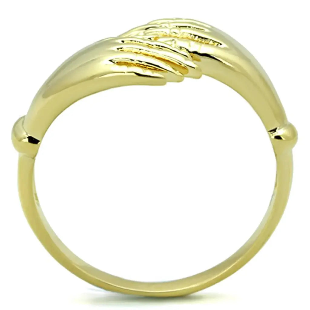 3W834 - Gold Brass Ring with No Stone - Alamode - Flyclothing LLC
