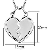 3W842 - Rhodium Brass Chain Pendant with No Stone - Alamode - Flyclothing LLC