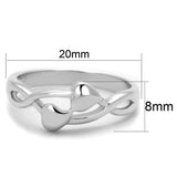 3W859 - Rhodium Brass Ring with No Stone - Alamode - Flyclothing LLC