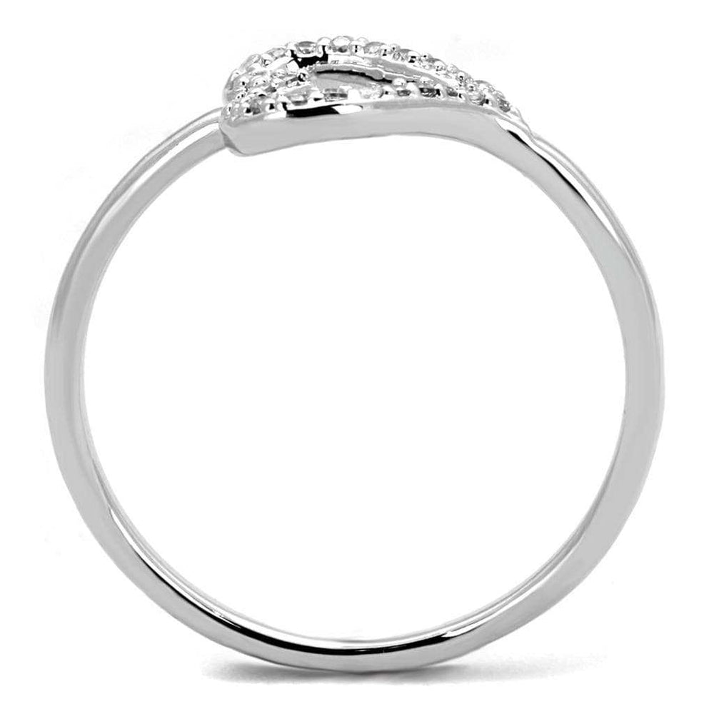 3W866 - Rhodium Brass Ring with AAA Grade CZ in Clear - Alamode - Flyclothing LLC