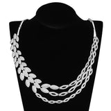 3W922 - Rhodium Brass Jewelry Sets with AAA Grade CZ in Clear - Alamode - Flyclothing LLC