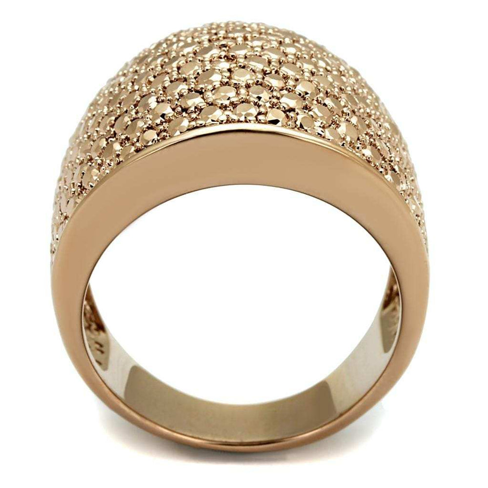 3W935 - IP Rose Gold(Ion Plating) Brass Ring with AAA Grade CZ in Metallic Light Gold - Alamode - Flyclothing LLC