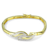 3W941 - Gold+Rhodium Brass Jewelry Sets with AAA Grade CZ in Clear - Alamode - Flyclothing LLC