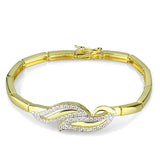 3W941 - Gold+Rhodium Brass Jewelry Sets with AAA Grade CZ  in Clear - Alamode