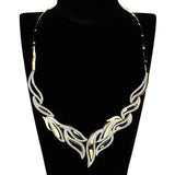3W941 - Gold+Rhodium Brass Jewelry Sets with AAA Grade CZ in Clear - Alamode - Flyclothing LLC