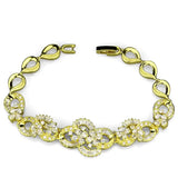 3W945 - Gold Brass Jewelry Sets with AAA Grade CZ in Clear - Alamode - Flyclothing LLC