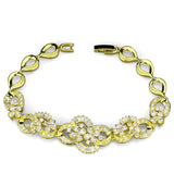 3W945 - Gold Brass Jewelry Sets with AAA Grade CZ  in Clear - Alamode