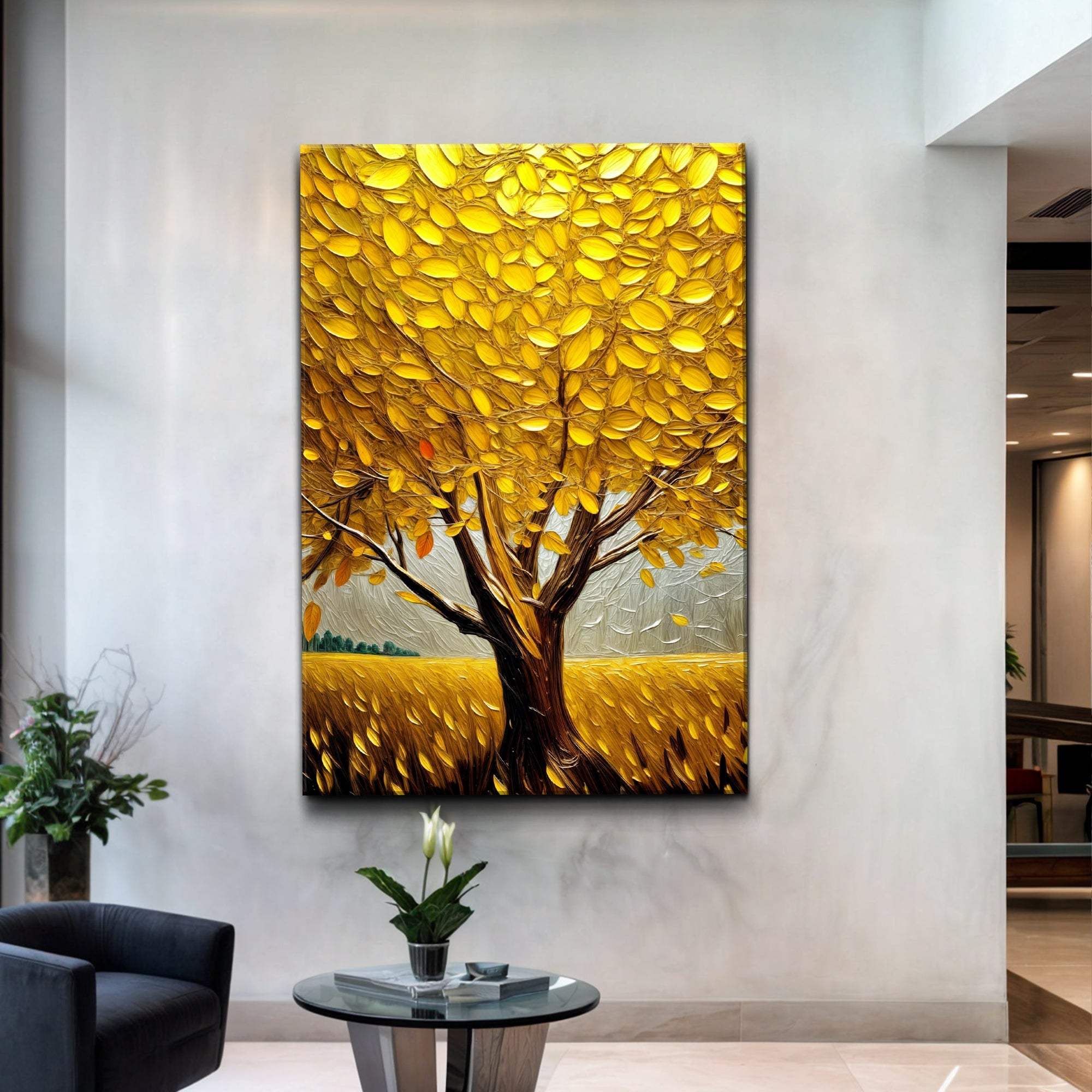 Golden Tree Breeze Wall Art - Tailored Canvases - Flyclothing LLC
