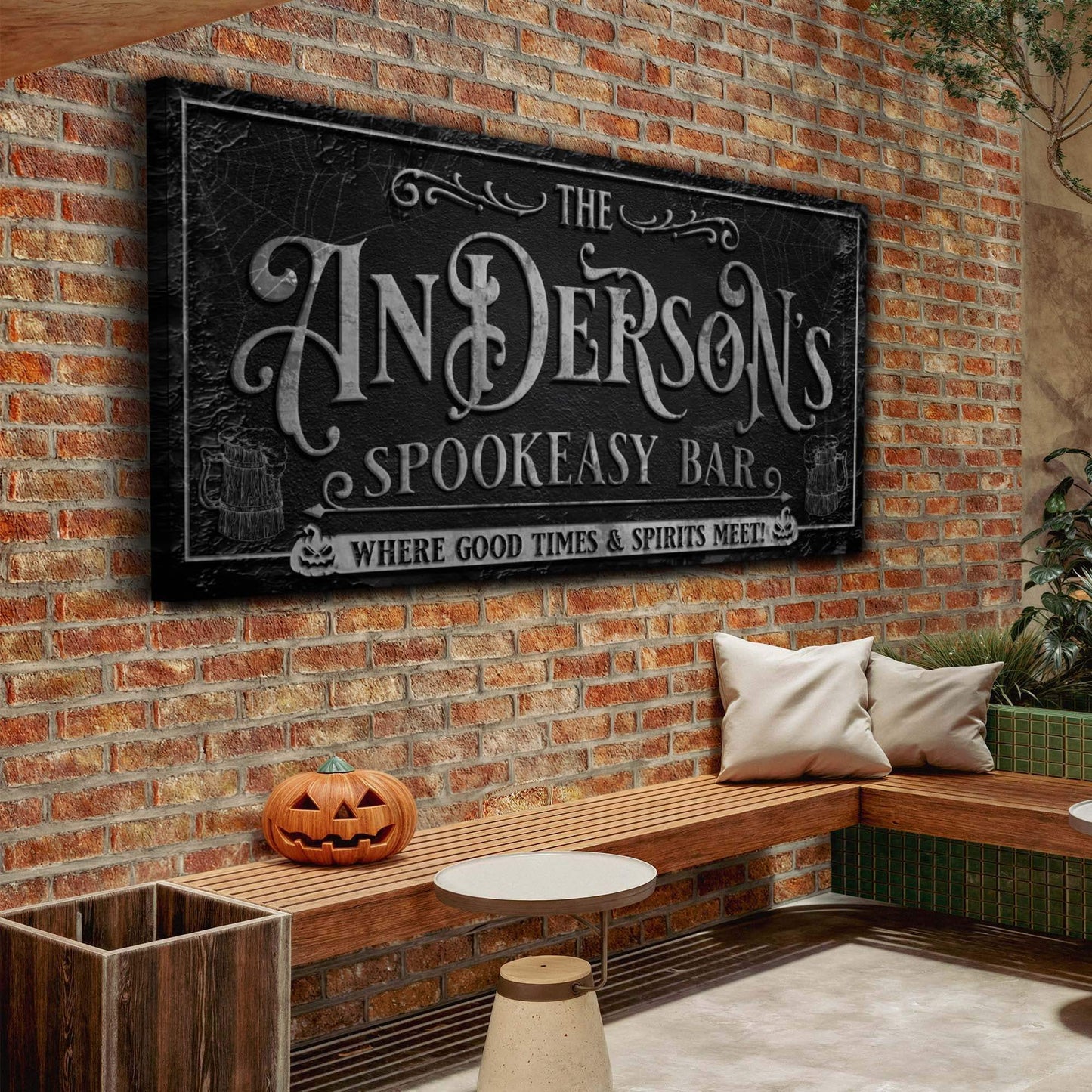 Personalized Spookeasy Bar Sign - Tailored Canvases - Flyclothing LLC