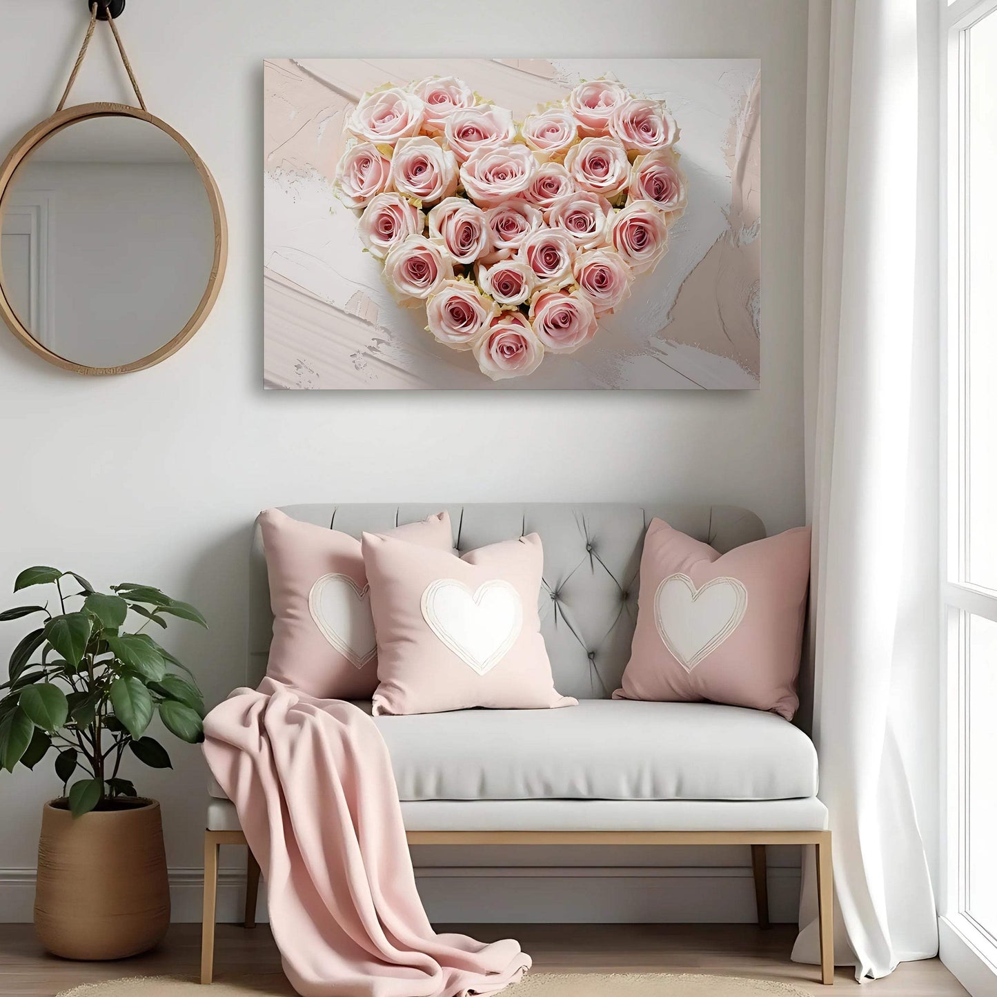 Floral Heart Wall Art IV - Tailored Canvases - Flyclothing LLC