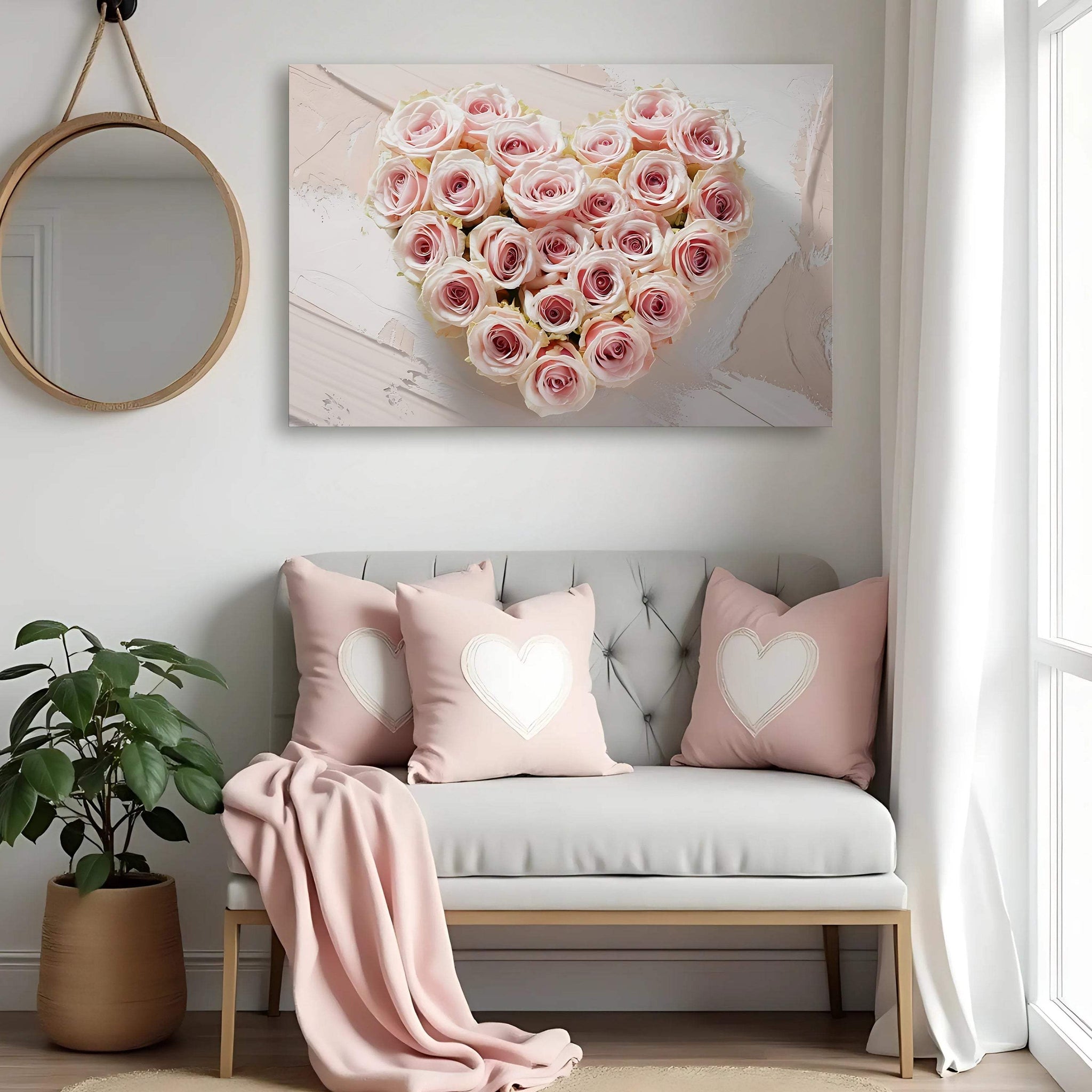 Floral Heart Wall Art IV - Tailored Canvases - Flyclothing LLC