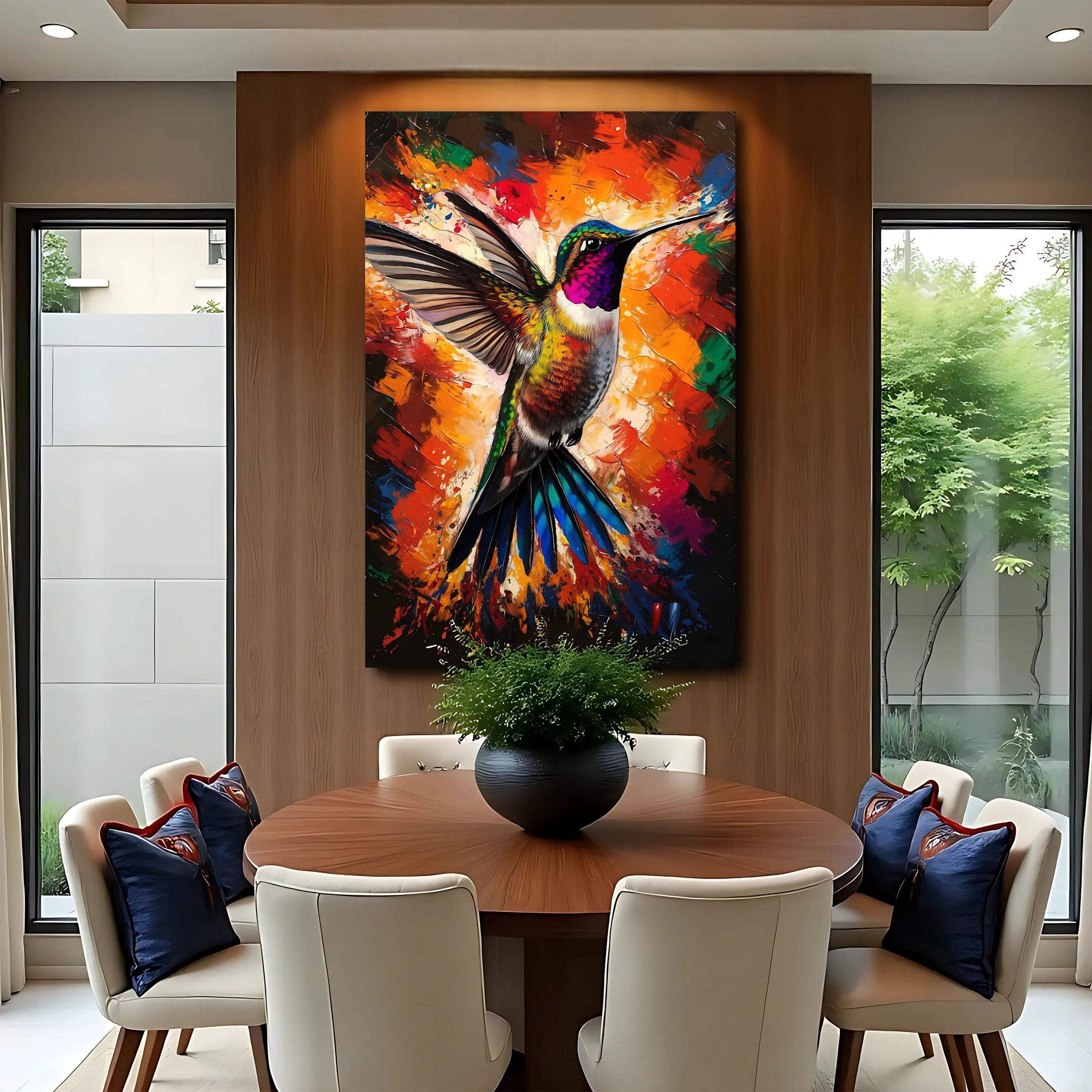 Humming Bird Abstract Wall Art - Tailored Canvases - Flyclothing LLC