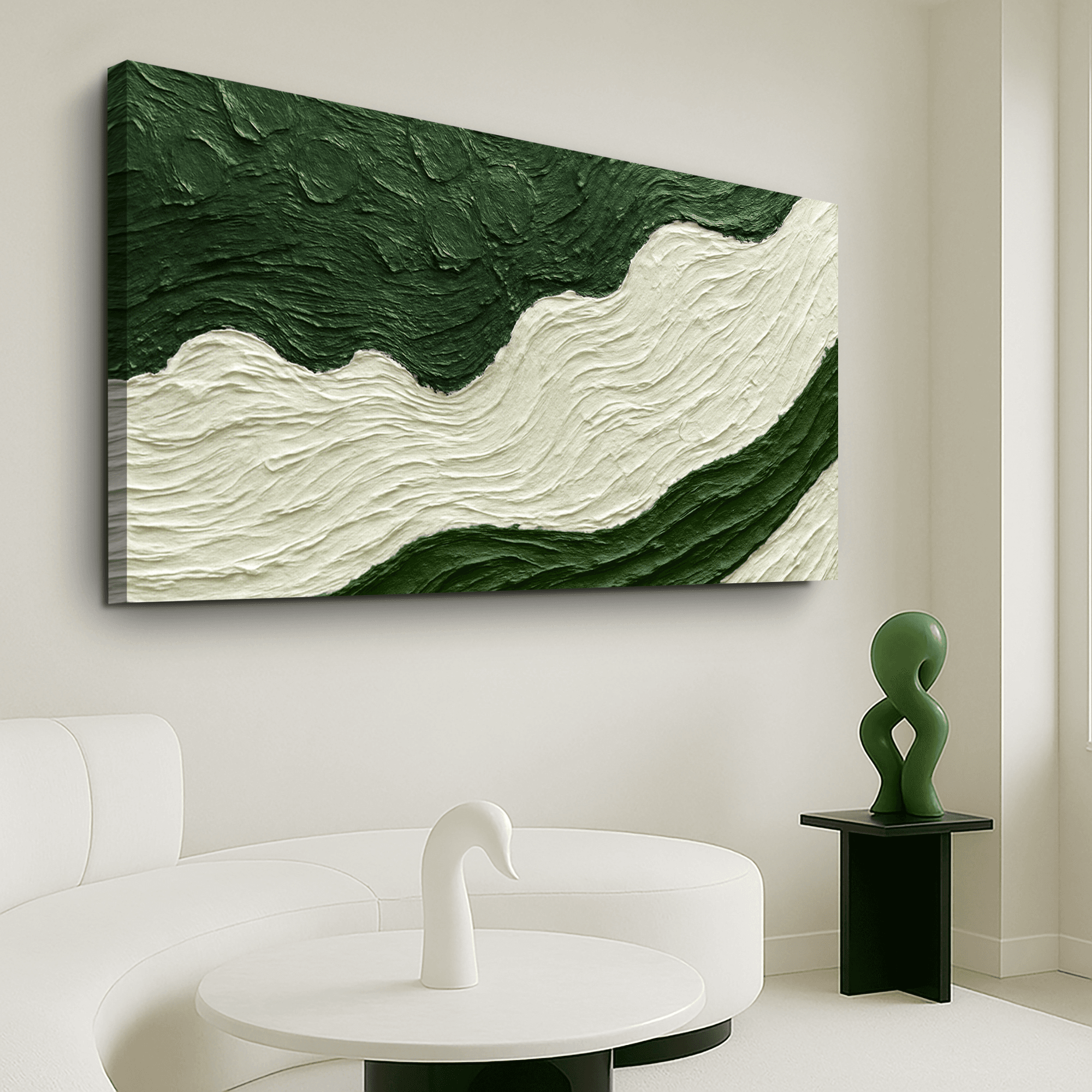 Green Rivers Abstract Wall Art VII - Tailored Canvases - Flyclothing LLC